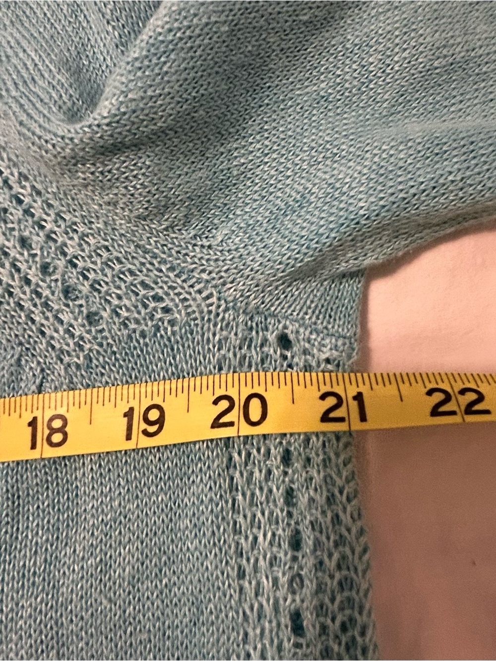 Talbots Aqua Linen Scoop Neck Sweater - Picture 7 of 9
